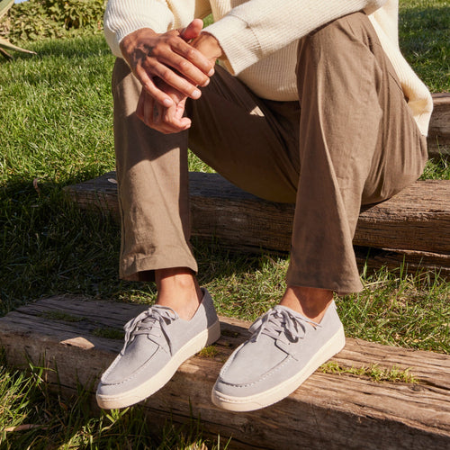 TRVL LITE London Grey Suede Loafer