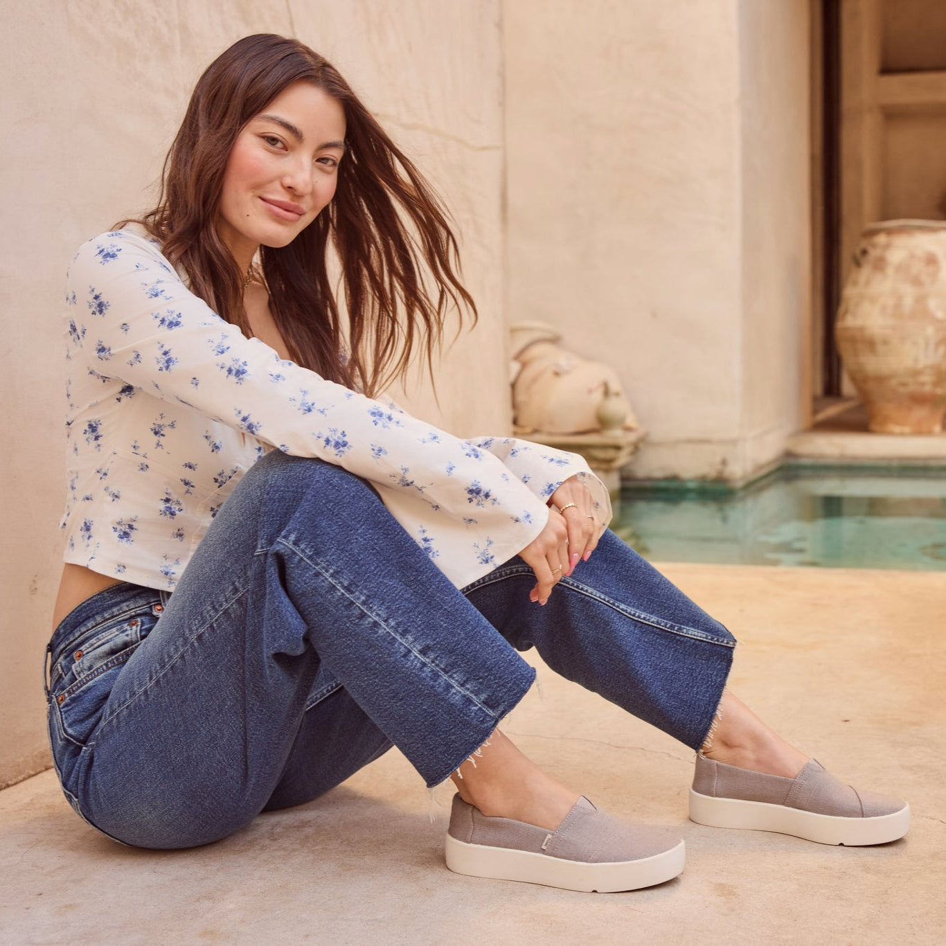 Womens Verona Grey Slip On Sneaker – TOMS.com