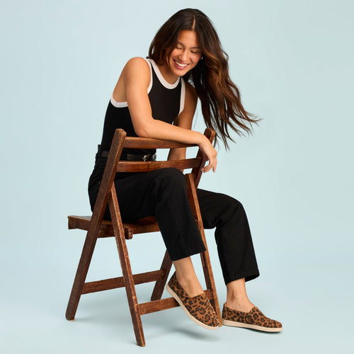 Womens Alpargata Plus Brown Sugar Leopard Print Suede