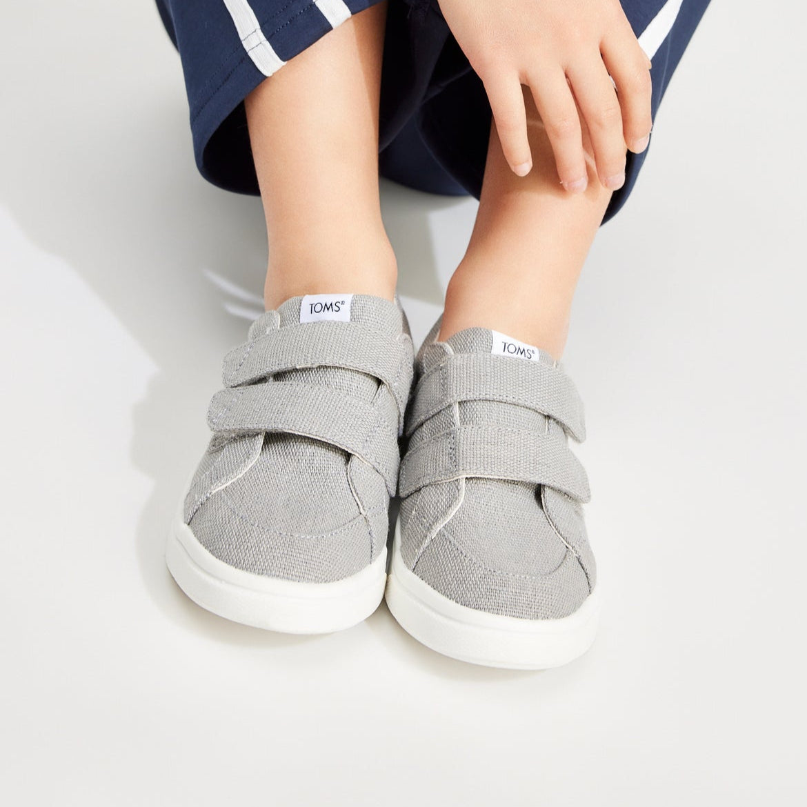 Cruz Double Strap Sneaker for Kids on Model Image