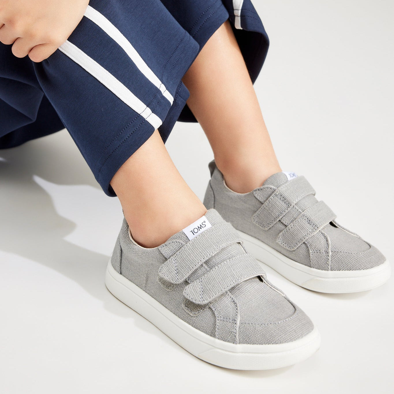 Youth Cruz Double Strap Kids Sneaker on Model Image
