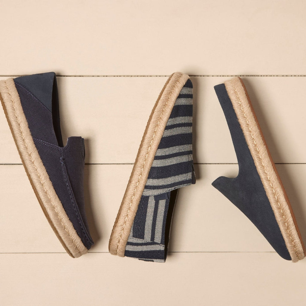 Canas Rope Mens Alonso Navy Heritage Canvas Rope Loafer Espadrille – TOMS.com