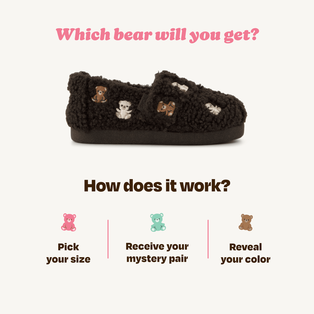 Mystery Bag Faux Shearling Teddy Bear Alpargata Classic Toddler Shoe