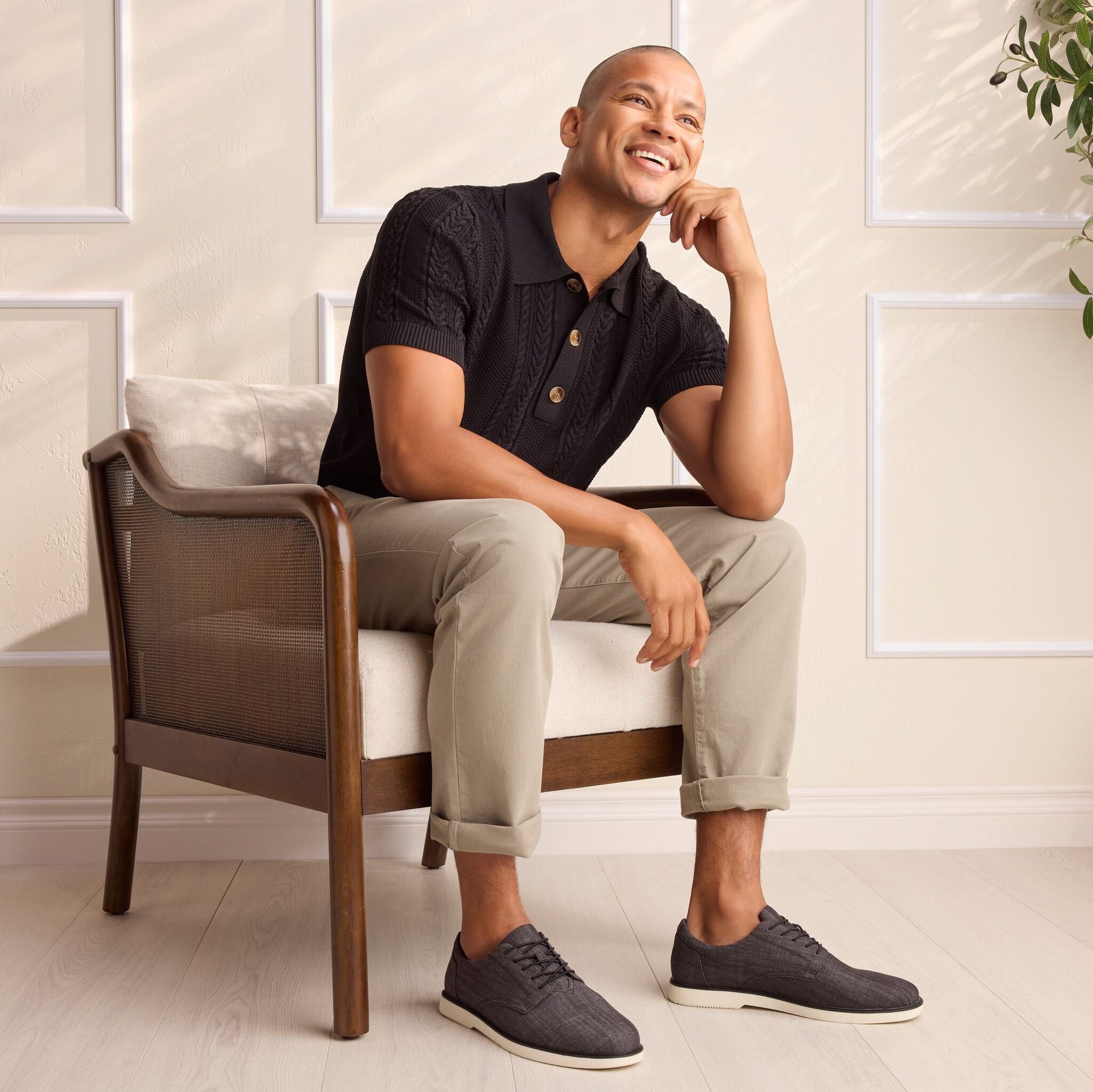 Mens Joshua Dress Shoe Black Denim – TOMS.com