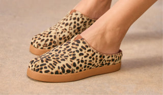 Women's Alpargata Ease Mule in Brown Sugar Leopard Print Hair