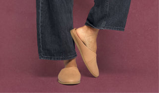Amelia Mule in Honey Faux Leather.