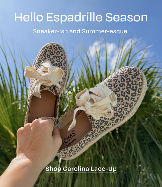 Hello Espadrille Season. Sneaker-ish and Summer-esque. Shop Carolina Lace-Up: models in Natural Leopard Print. Beach and city background.
