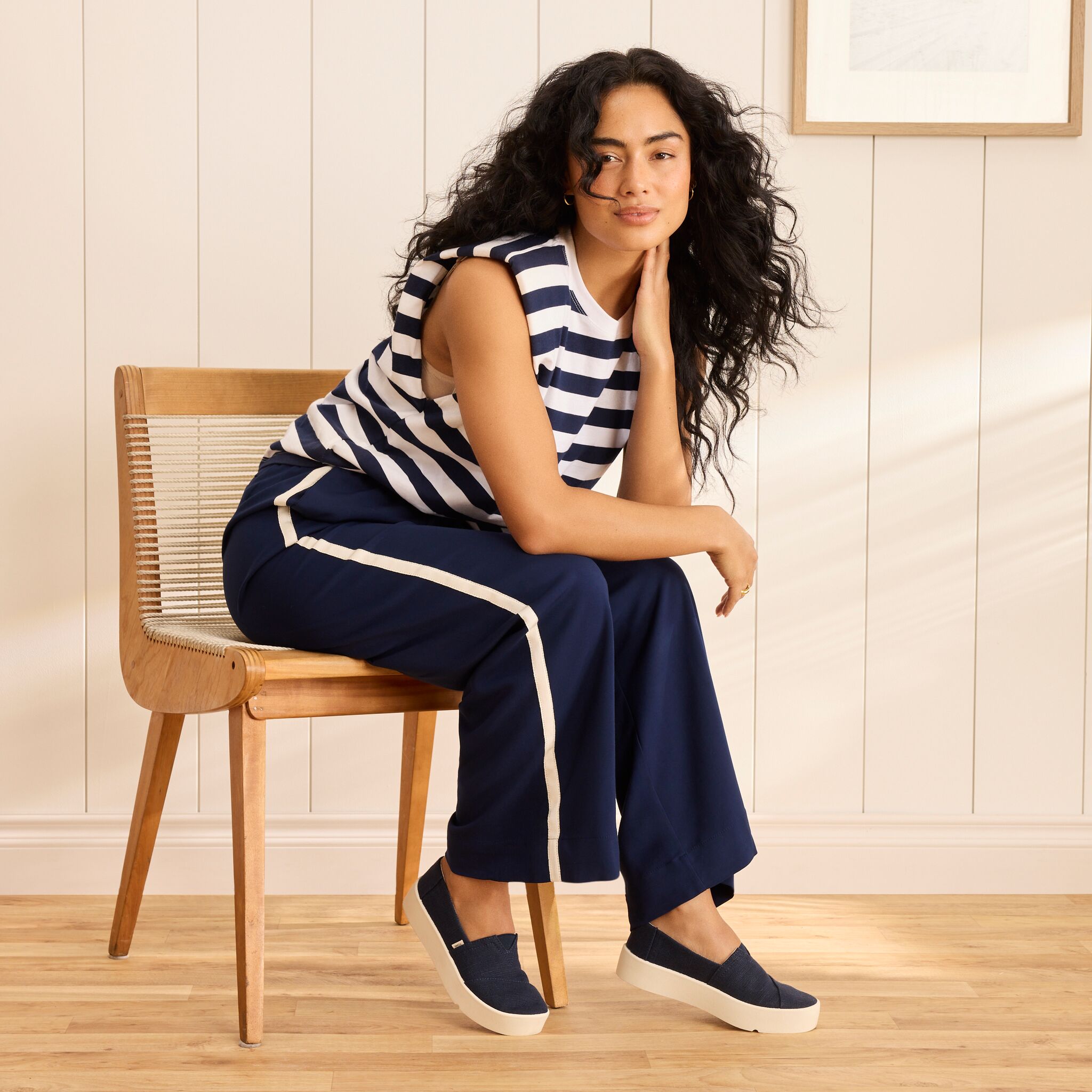 Womens Verona Slip On Sneaker Navy Heritage Canvas – TOMS.com