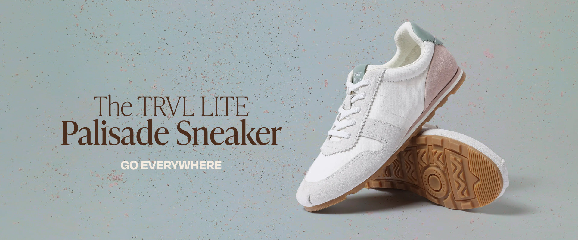 The TRVL LITE Palisade Sneaker. GO EVERYWHERE. Water Repellent Egret Vintage Twill shown.