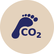 Graphic of a foot. CO2.