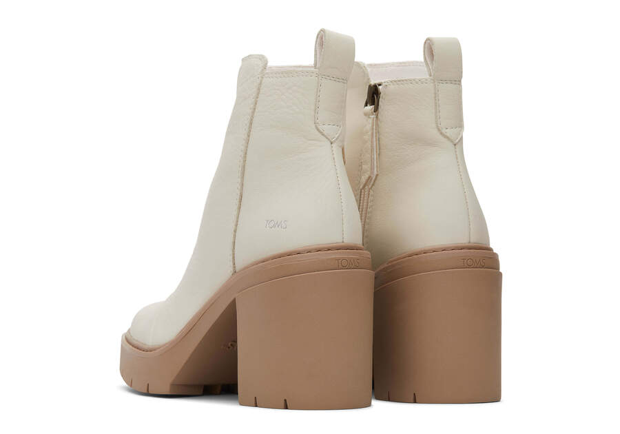 Rya Light Sand Heeled Boot Back View Opens in a modal