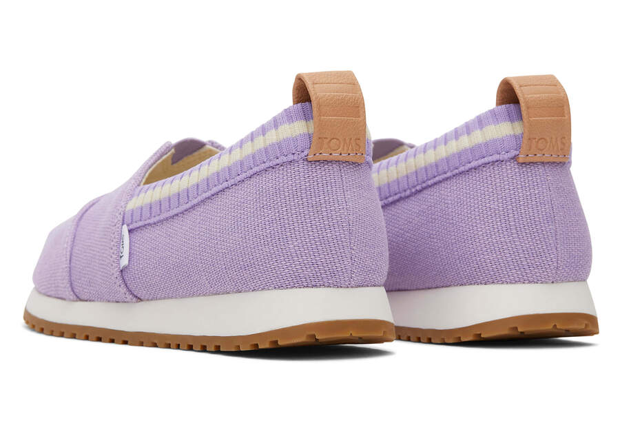 Youth Resident Purple Heritage Canvas Kids Sneaker Back View Opens in a modal