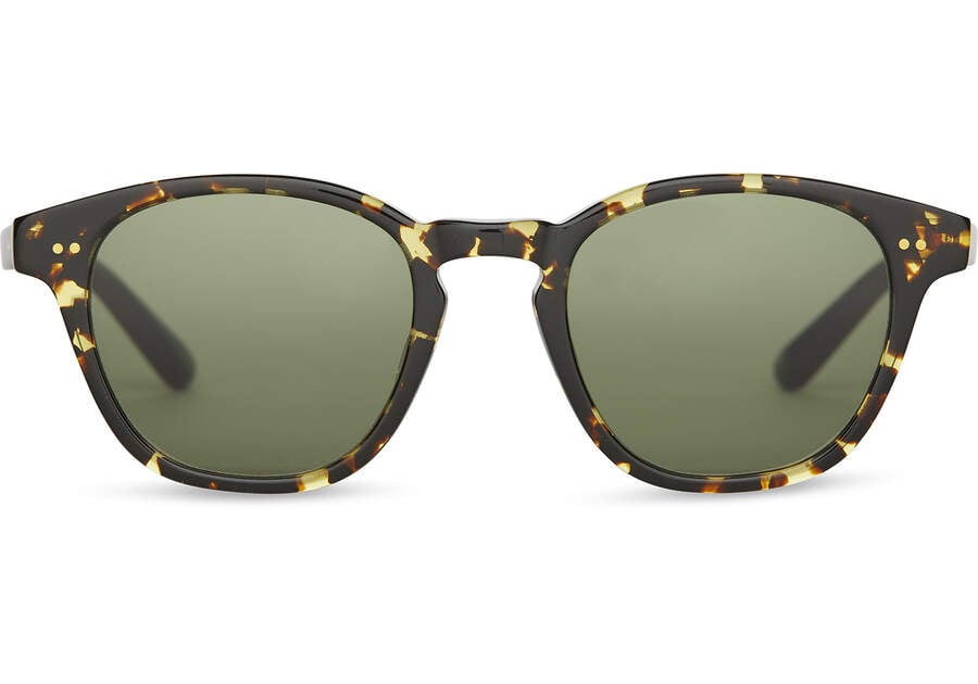 Wyatt Havana Handcrafted Sunglasses Front View Opens in a modal