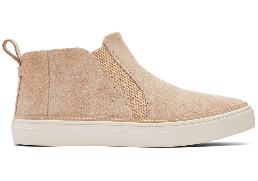Bryce Sand Suede Slip On Sneaker Side View Opens in a modal