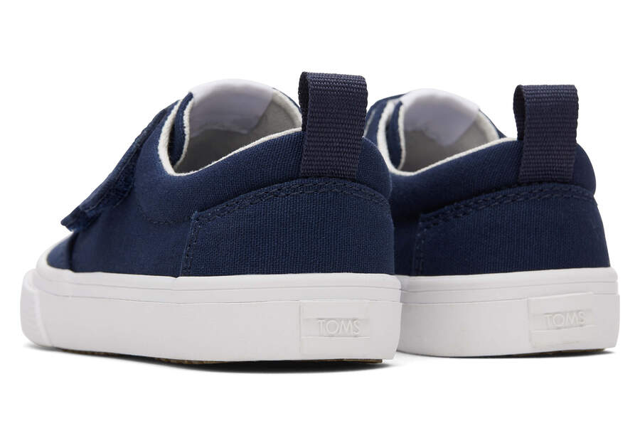 Tiny Fenix Navy Double Strap Sneaker Back View Opens in a modal