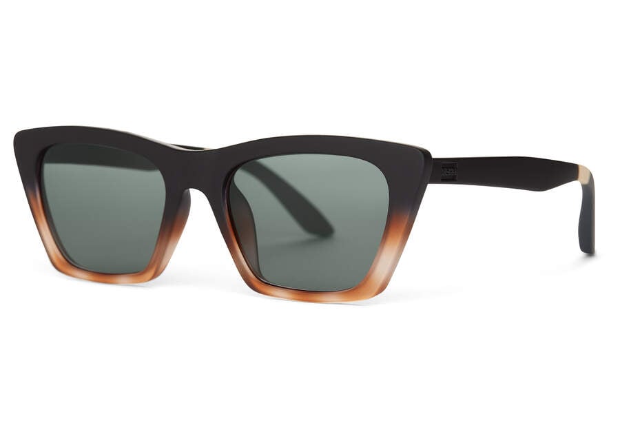 Sahara Black Honey Tortoise Fade Traveler Sunglasses Side View Opens in a modal