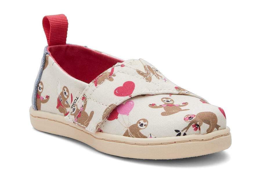 Tiny Alpargata Valentines Day Sloths Toddler Shoe 