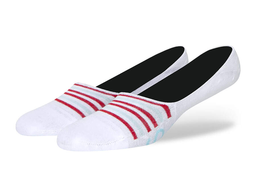 Ultimate No Show Socks Holiday Stripe Additional View 3