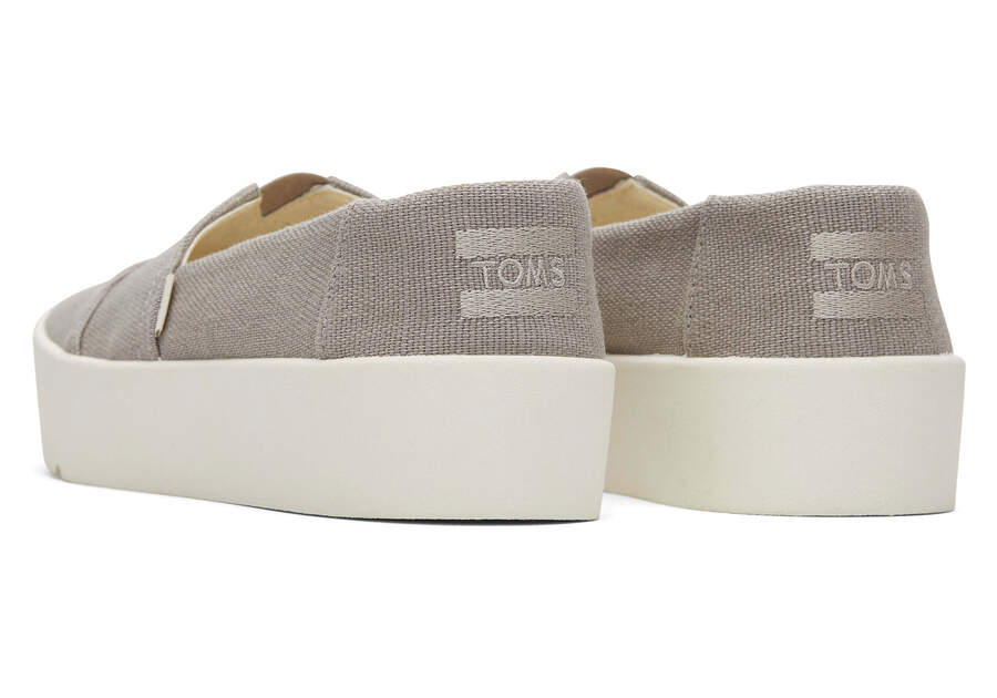 Verona Grey Slip On Sneaker Back View Opens in a modal
