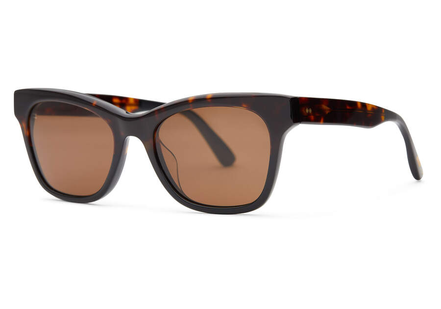 Margot Tortoise Fade Handcrafted Sunglasses Side View Opens in a modal