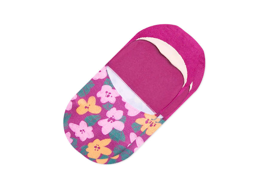 Ultimate No Show Socks Oversized Blooms Front View Opens in a modal