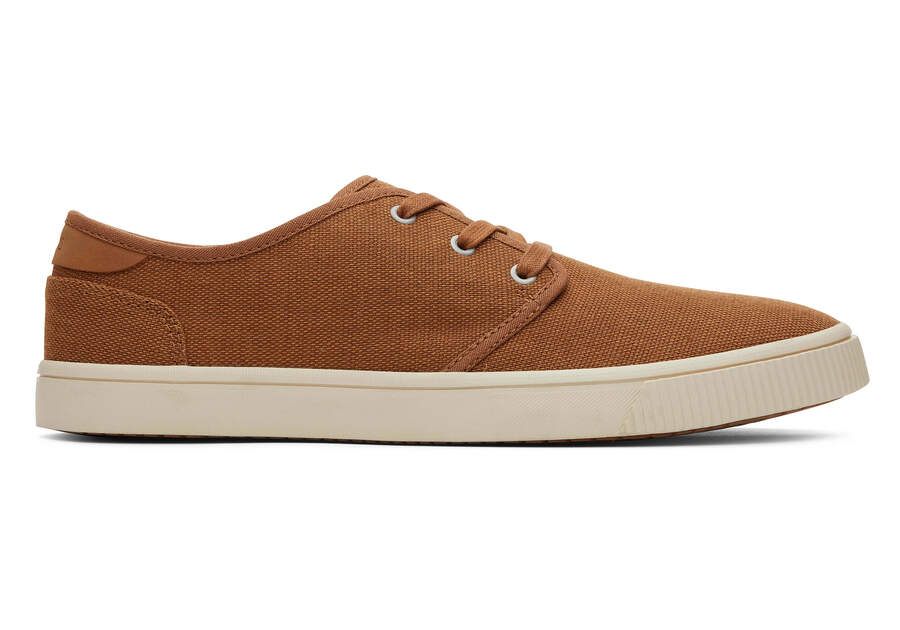 Carlo Tan Heritage Canvas Lace-Up Sneaker Side View Opens in a modal