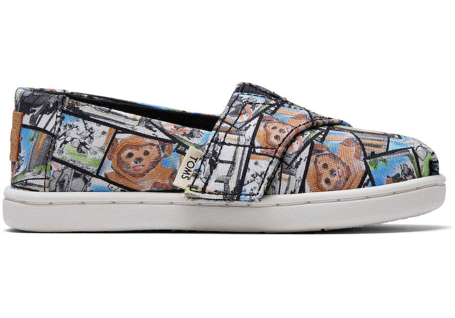 Multi STAR WARS Ewok™ Print Tiny TOMS Classics Side View Opens in a modal