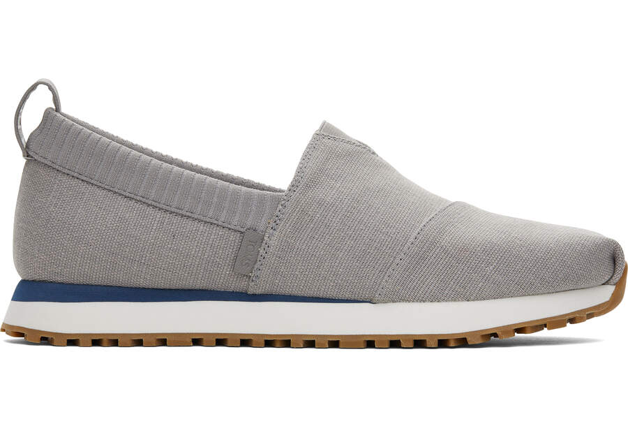Resident 2.0 Grey Heritage Canvas Sneaker Side View Opens in a modal