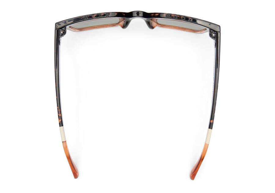 Adelaide Tortoise Apricot Fade Traveler Sunglasses Top View Opens in a modal