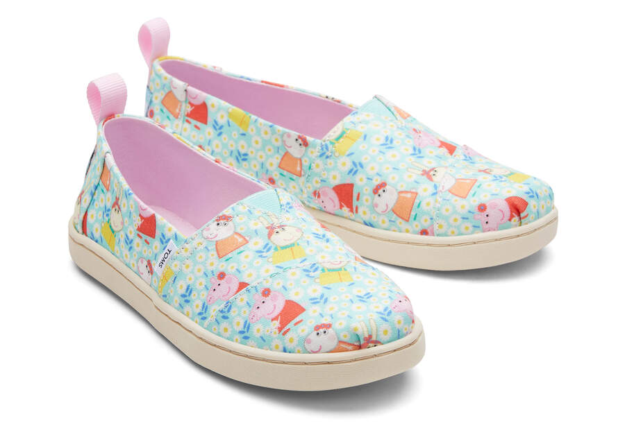 TOMS X Peppa Pig Youth Alpargata Front View Opens in a modal