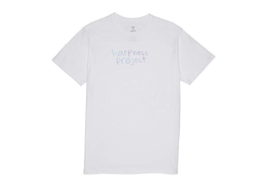 TOMS x Happiness Project Tie Dye Print Logo Tee Front View