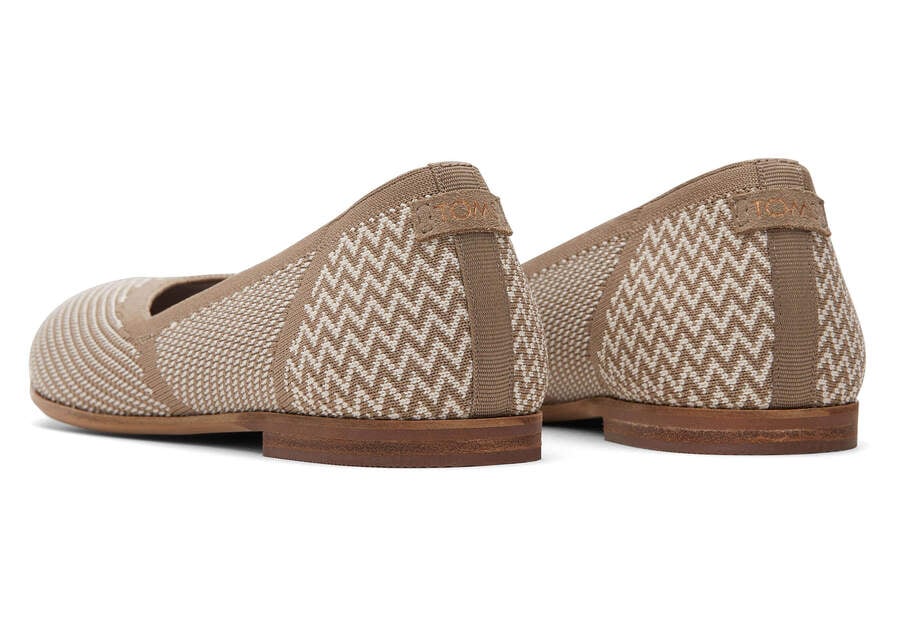 Jutti Neat Taupe Knit Flat Back View Opens in a modal