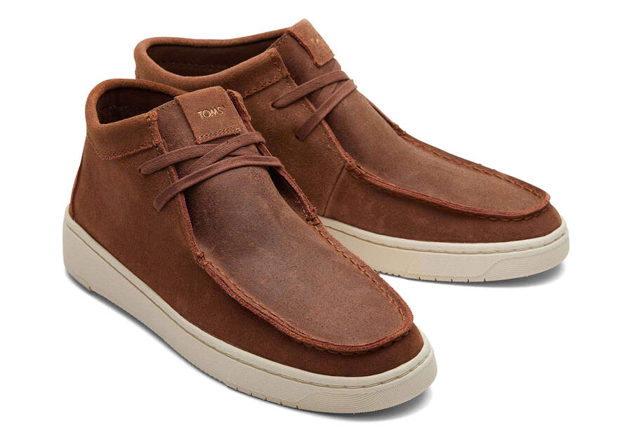 TRVL LITE Moc Chukka Brown Sneaker Boot Front View Opens in a modal
