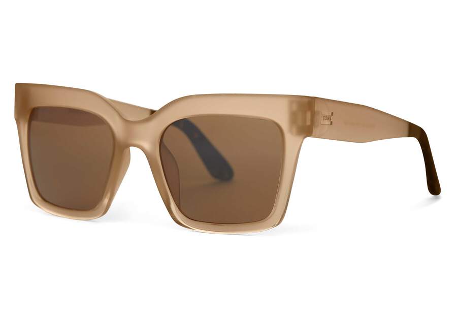 Adelaide Oatmilk Crystal Fade Traveler Sunglasses Side View Opens in a modal