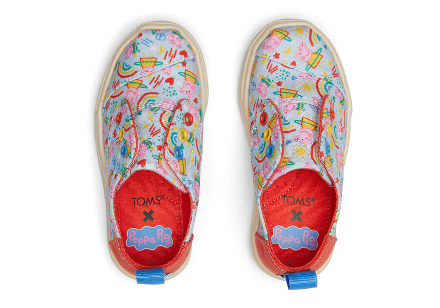 TOMS X Peppa Pig Tiny Cordones Top View Opens in a modal