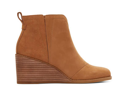 Clare Tan Leather Wedge Boot
