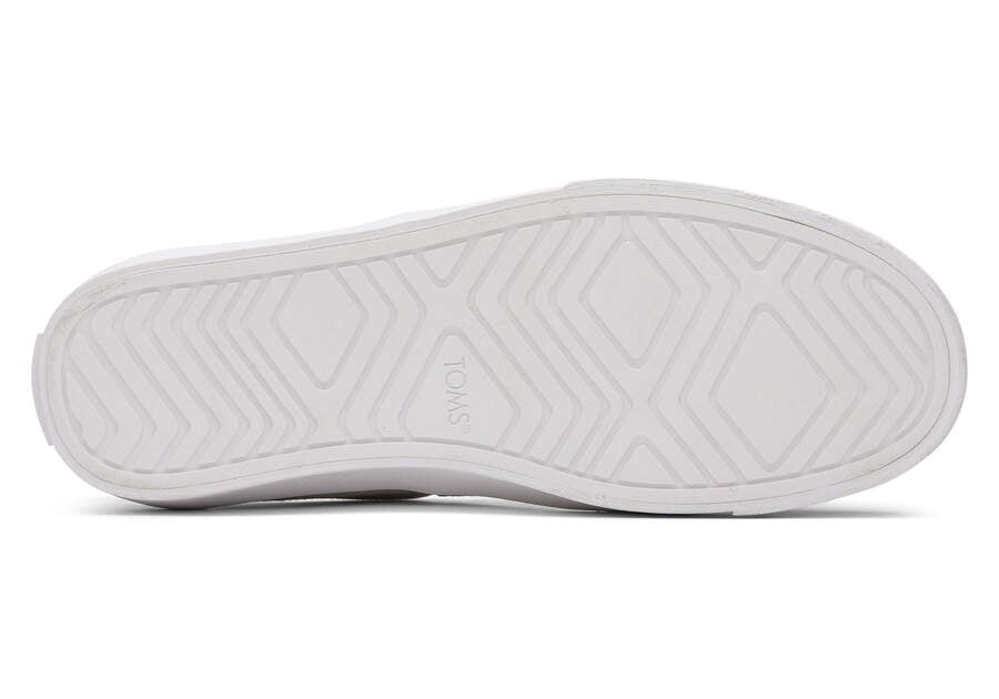 Fenix Platform Grey Canvas Slip On Sneaker Bottom Sole View