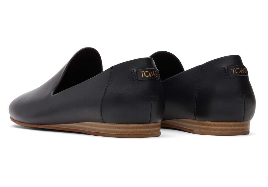 Darcy Black Leather Flat Back View Opens in a modal