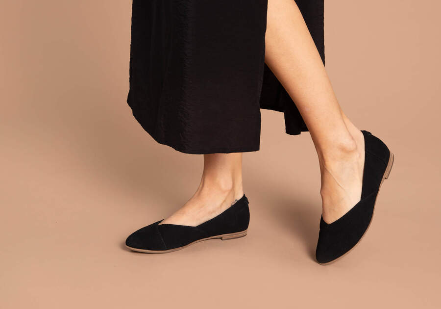 Jutti Neat Black Suede Flat Additional View 1 Opens in a modal