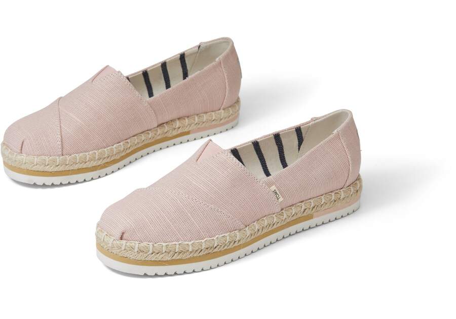 Pink Espadrille Alpargata Front View Opens in a modal