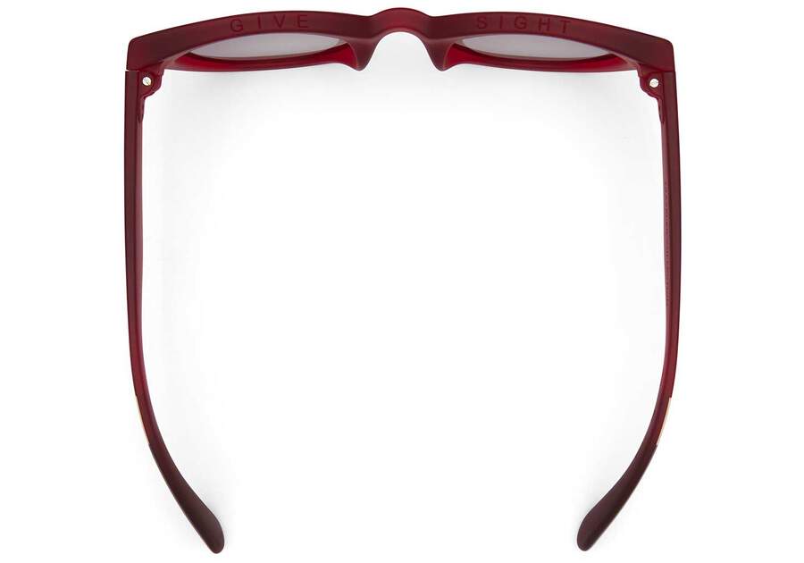 Florentin Beetroot Crystal Traveler Sunglasses Top View Opens in a modal
