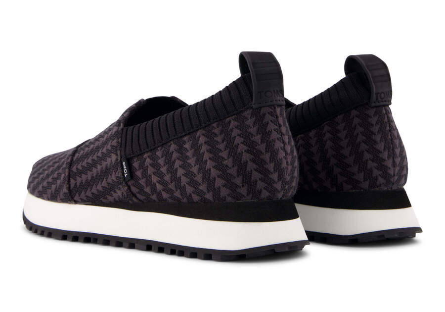 Resident 2.0 Black Triangle Woven Sneaker Back View Opens in a modal