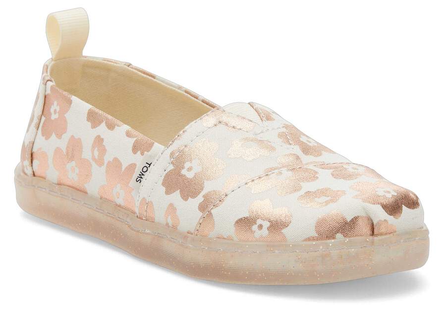Youth Alpargata Natural Foil Ojai Floral Kids Shoe  Opens in a modal