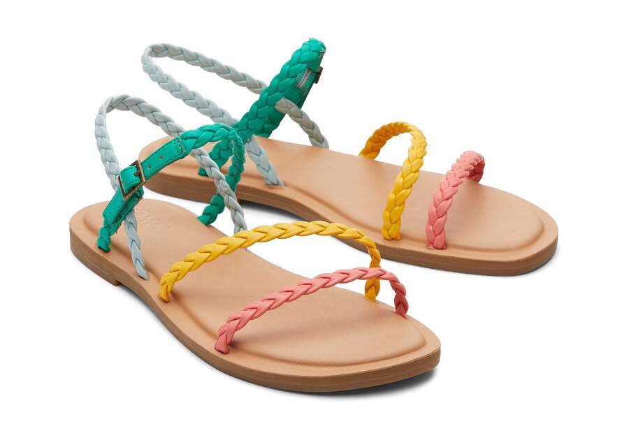 Kira Colorful Strappy Sandal Front View Opens in a modal