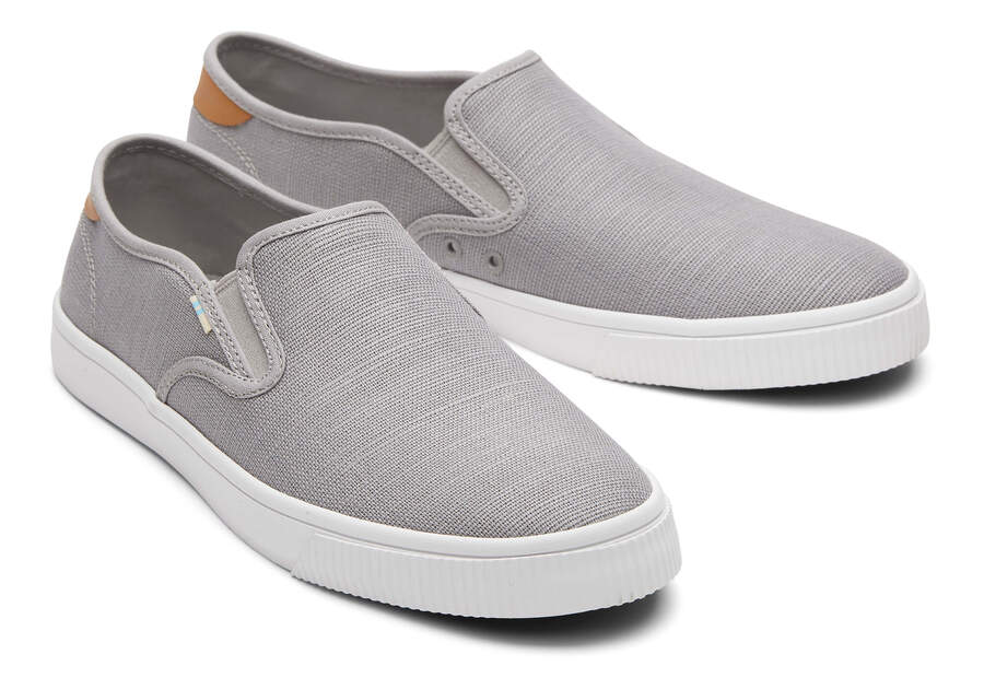 Baja Grey Heritage Canvas Slip On Sneaker Front View Opens in a modal