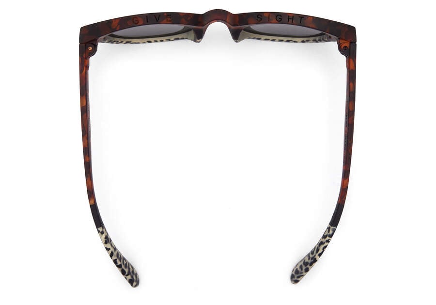 Florentin Blonde Tortoise Cheetah Fade Traveler Sunglasses Top View Opens in a modal