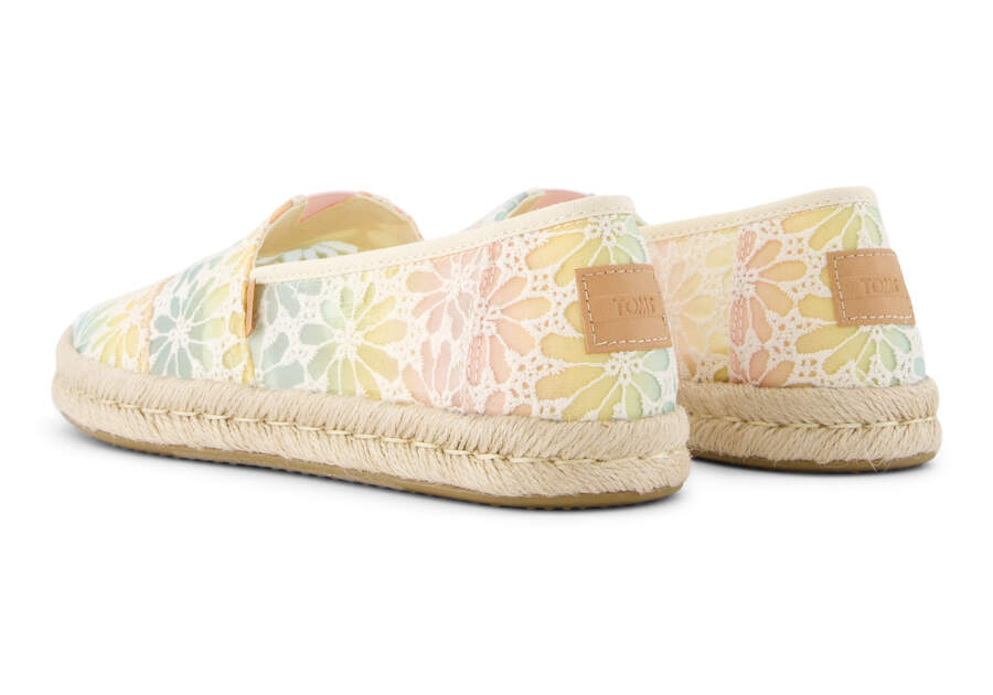 Alpargata Rope 2.0 Ombre Floral Lace Espadrille Back View Opens in a modal
