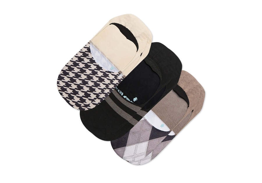 Preppy Plaid No Show Socks 3-Pack Front View Opens in a modal