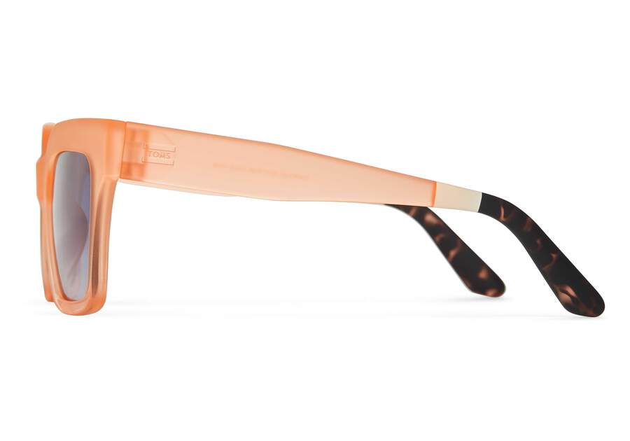 Adelaide Peach Crystal Fade Traveler Sunglasses 