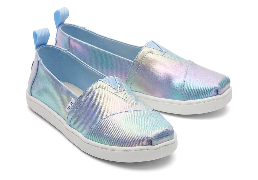 Youth Alpargata Iridescent Kids Shoe Front View Opens in a modal